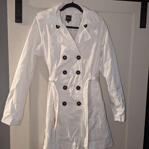 Express White Raincoat/Trenchcoat
